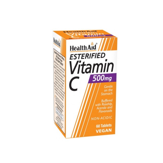 Health Aid Esterified VItamin C 500mg 60tabs (Βιταμίνη C σε Μορφή Ασκορβικού Ασβεστίου για Εύκολη Απορρόφηση)