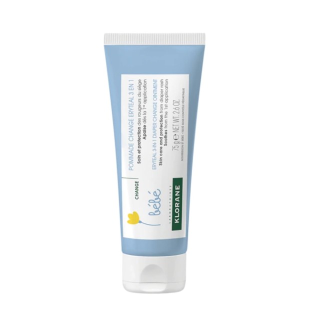 Klorane Bebe Eryteal 3-in-1 Diaper Change Ointment 75gr (Κρέμα για την Αλλαγή της Πάνας) 