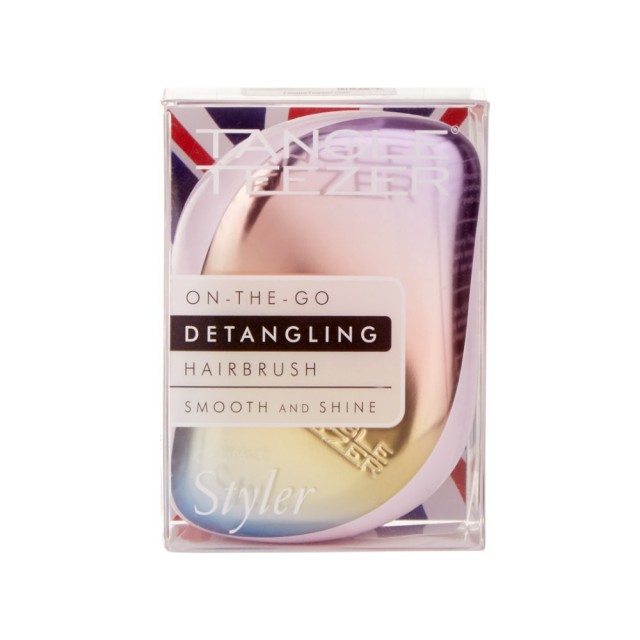 Tangle Teezer Compact Styler On The Go Detangling Hairbrush Matte Ombre Chrome