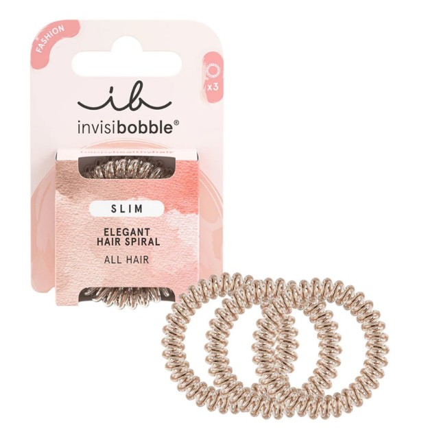 Invisibobble Slim of Bronze and Beads 3pcs 