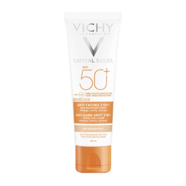 Vichy Capital Soleil Anti-Dark Spot SPF50+ 50ml (Αντηλιακή Κρέμα Προσώπου με Χρώμα Κατά των Πανάδων 