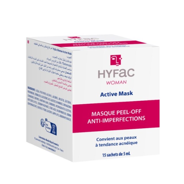 Hyfac Woman Active Mask 15x5ml (Μάσκα Προσώπου για το Ενήλικο Δέρμα με Τάση Ακμής)