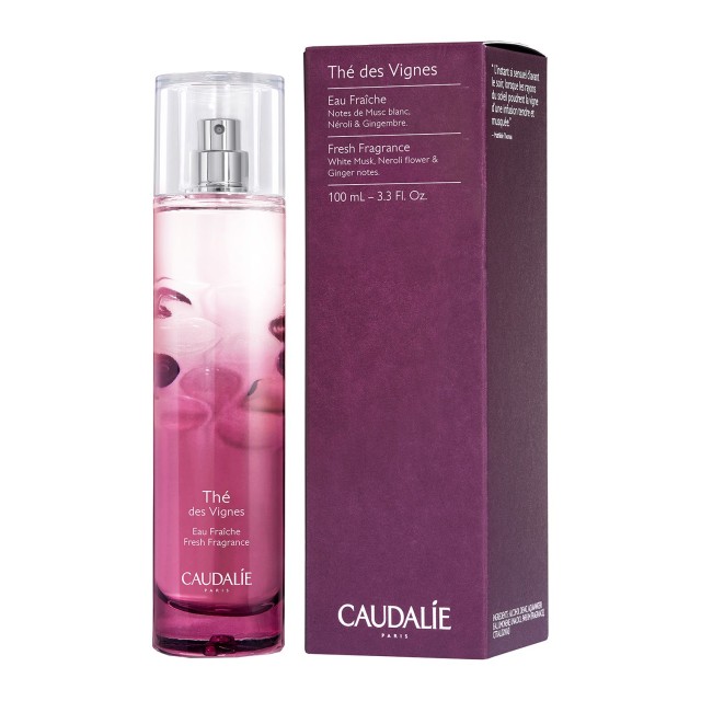 Caudalie Thé des Vignes Fresh Fragrance 100ml (Άρωμα Τζίντζερ, Νερολί, Λευκός Μόσχος)