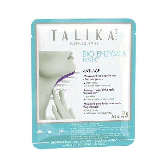 Talika Bio Enzymes Mask Anti Age For The Neck 1τεμάχιο (Αντιγηραντική Μάσκα για τον Λαιμό) 