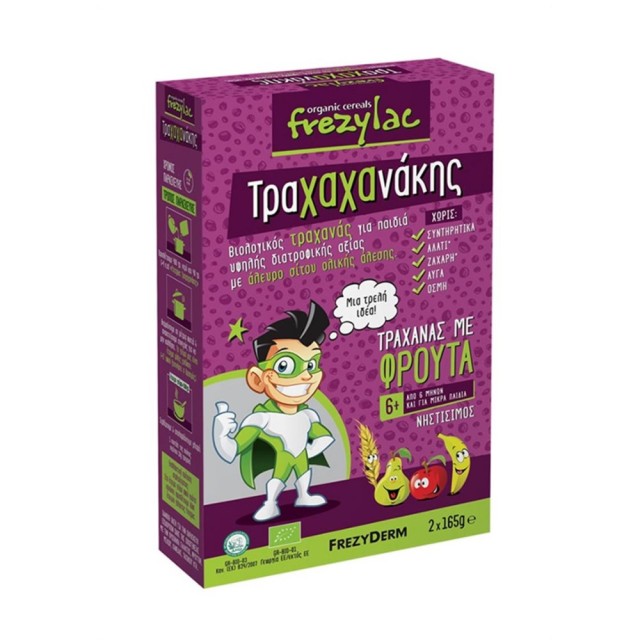 Frezylac Tραχαχανάκης με Φρούτα 2x165gr (Βιολογικός Τραχανάς με Φρούτα για Παιδιά από 6 Μηνών και Άνω)