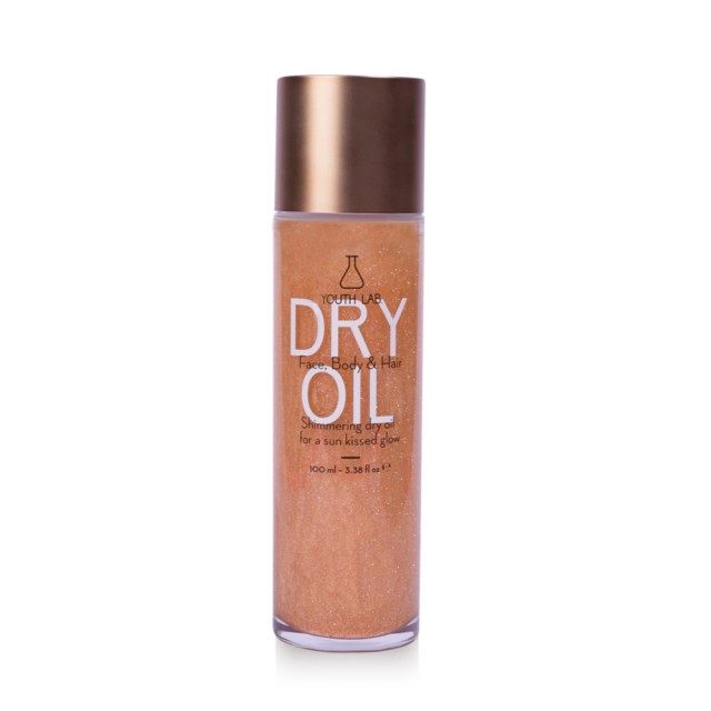 YOUTH LAB Shimmering Dry Oil 100ml (Iριδίζον Ξηρό Λάδι για Πρόσωπο, Σώμα & Μαλλιά για Ενυδάτωση & Λαμπερή Ηλιοκαμένη Όψη)