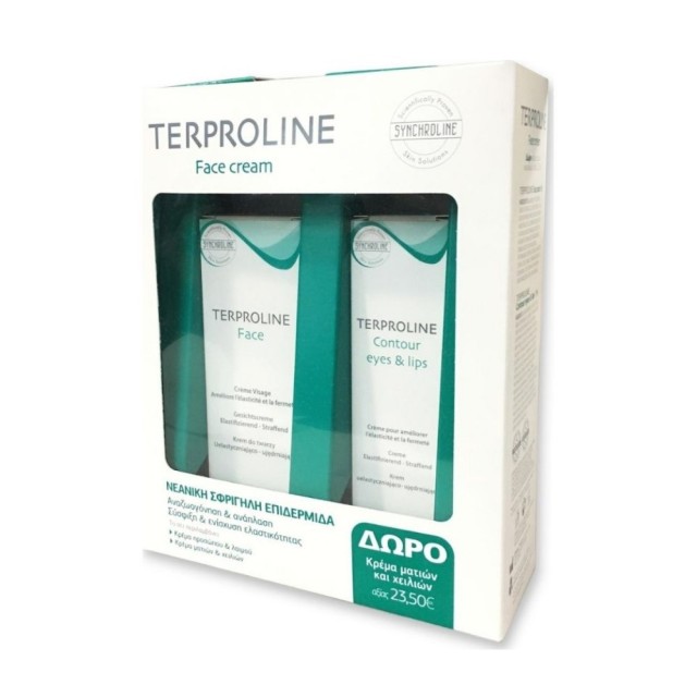 Synchroline Terproline SET Face Cream 50ml & ΔΩΡΟ Terpoline Contour Eyes & Lips 15ml (Συσφιγκτική Κρέμα Προσώπου & Δώρο Κρέμα Ματιών & Χειλιών) 