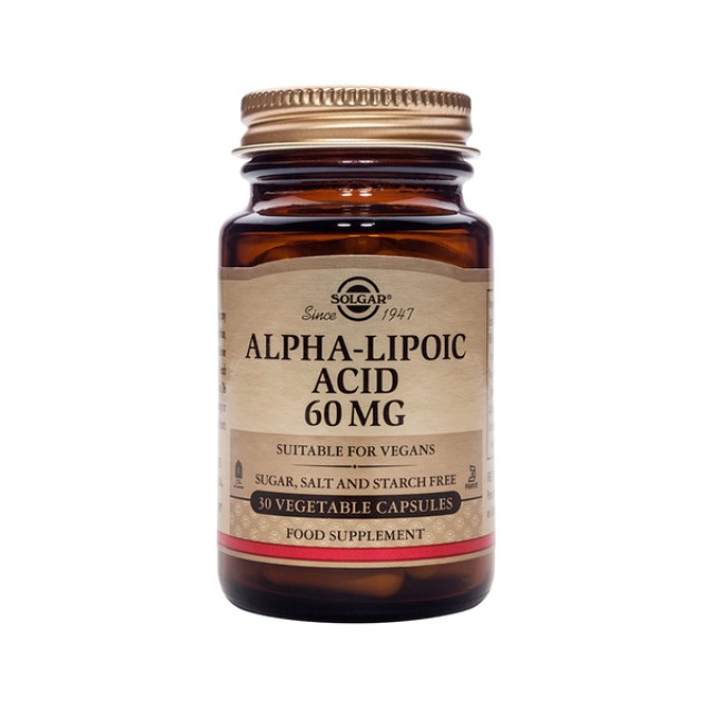 Solgar Alpha Lipoic Acid 60mg 30caps (Αντιοξειδωτικά)