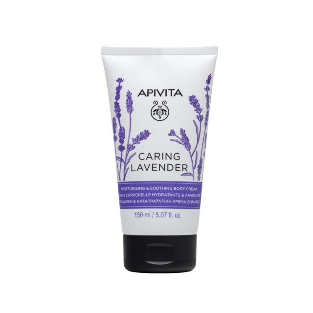 Apivita Caring Lavender Moisturizing & Soothing Body Cream 150ml (Ενυδατική & Καταπραϋντική Κρέμα Σώματος με Λεβάντα)