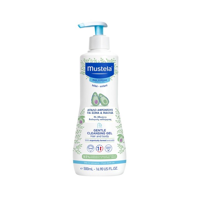 Mustela Gentle Cleansing Gel 500ml (Βρεφικό Απαλό Αφροντούς για Σώμα & Μαλλιά)