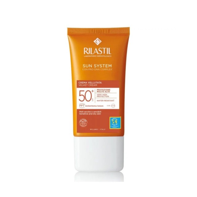 Rilastil Sun System Velvet Cream SPF50+ 50ml (Ενυδατική-Αντηλιακή Κρέμα Προσώπου με Εξαιρετικά Απαλή Υφή)