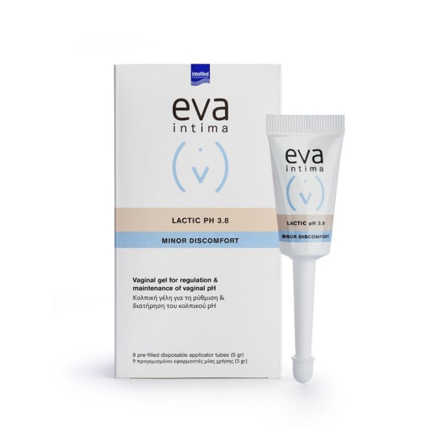 Intermed Eva Intima Lactic PH 3.8 Minor Discomfort Vaginal 9x5gr (Υγραντική Γέλη για την Ανακούφιση 