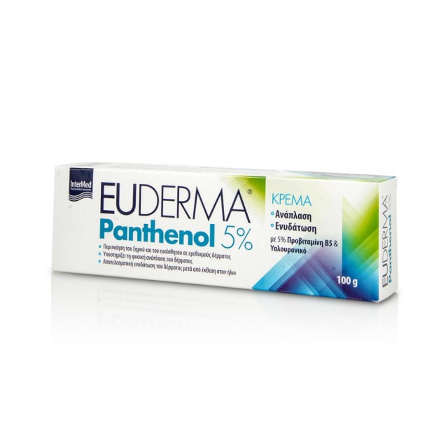 Intermed Euderma Panthenol 5% 100ml (Ενυδατική Κρέμα για Ανάπλαση)