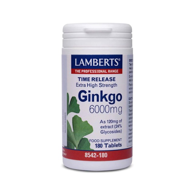 Lamberts Ginkgo Biloba Extract 6000mg 180tab