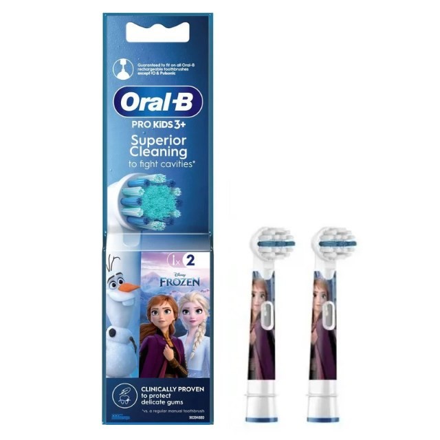 Oral B Pro Kids3+ Frozen Brush Heads 2τεμ (Ανταλλακτικές Κεφαλές για Παιδική Ηλεκτρική Οδοντόβουρτσα)