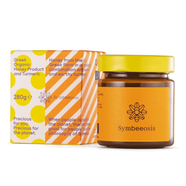 Symbeeosis Greek Organic Honey Product & Turmeric 280g (Ελληνικό Βιολογικό Μέλι με Κουρκουμά με Αντιοξειδωτική & Αντιφλεγμονώδη Δράση)