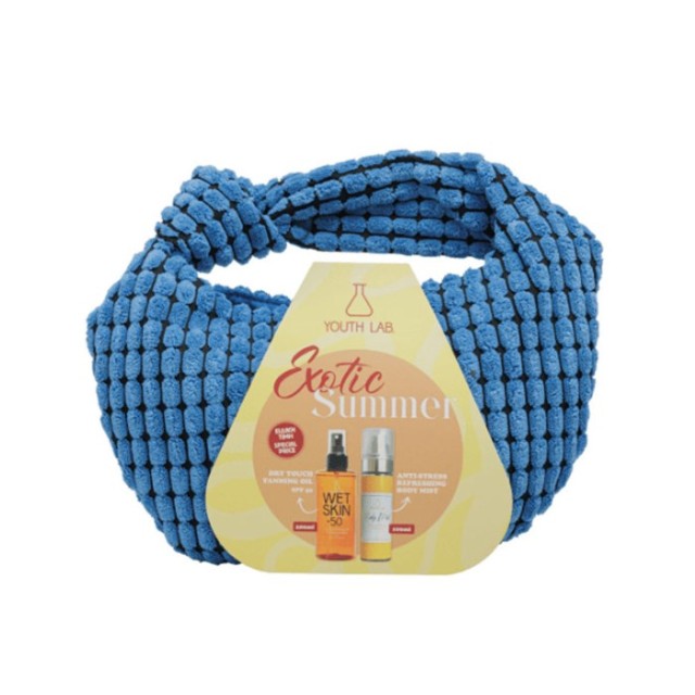 YOUTH LAB Exotic Summer SET Wet Skin SPF50 200ml & Anti-Stress Body Mist 100ml (ΣΕΤ με Αντηλιακό Ξηρό Λάδι & Αρωματικό Mist Σώματος & Μαλλιών)