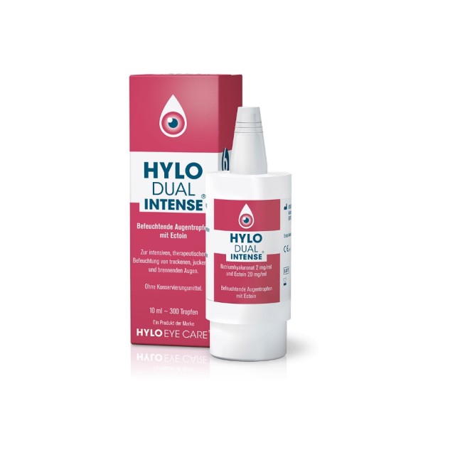 Hylo Dual Intense Eye Drops 10ml (Λιπαντικές Οφθαλμικές Σταγόνες με Εκτοΐνη για Εντατική Θεραπευτική Λίπανση)