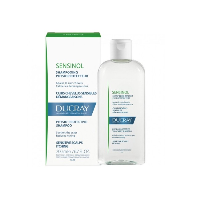 Ducray Sensinol Physio-Protective Treatment Shampoo 200ml (Φυσιοπροστατευτικό Σαμπουάν Αγωγής για το Ευαίσθητο Τριχωτό με Αίσθημα Κνησμού)