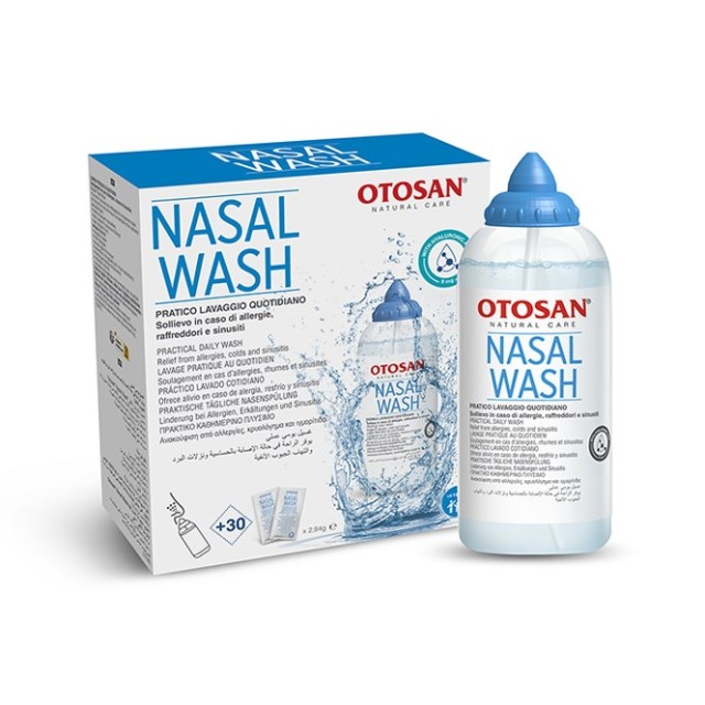 Otosan Nasal Wash Kit & 30φακελίσκοι (Φιαλίδιο & Φακελάκια με Φυσιολογικό Ορό για Ρινικές Πλύσεις)