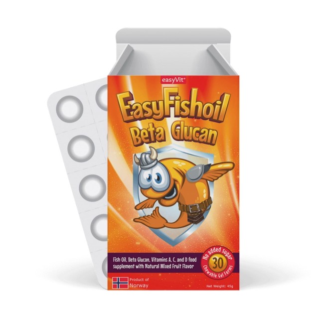 EasyVit EasyFishoil Beta Glucan 30 chewable gels