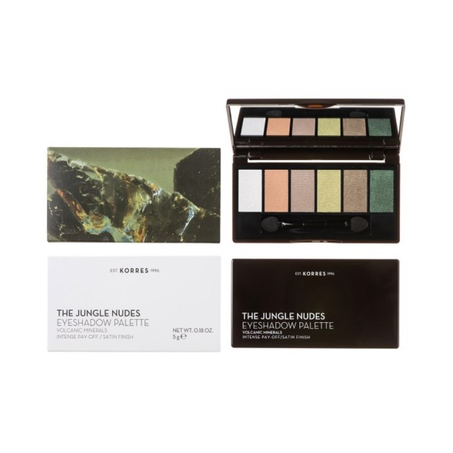 Korres Volcanic Minerals Eyeshadow Palette Jungle Nudes 5gr (Παλέτα Σκιών σε 6 Γήινες & Πράσινες Αποχρώσεις)