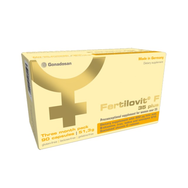 Fertilovit F 35 Plus 90caps - Συσκευασία 3μηνών (Ορθομοριακό Συμπλήρωμα Διατροφής για τις Ανάγκες των Γυναικών Άνω των 35 Ετών)