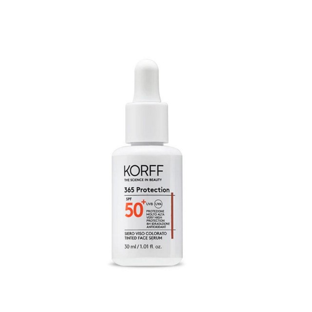 Korff Sun Secret 365 Protection Tinted Face Serum SPF50+ 30ml (Αντηλιακός Αντιοξειδωτικός Ορός Προσώπου Πολύ Υψηλής Προστασίας με Χρώμα)