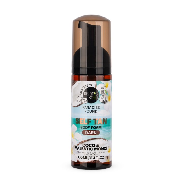 Natura Siberica Organic Shop Self Tan Body Foam Dark Coco & Majestic Monoi - Dark 160ml