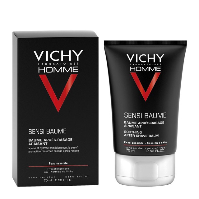 Vichy Homme Sensi Baume After Shave Balm 75ml (Καταπραϋντική Φροντίδα Προσώπου για Μετά το Ξύρισμα)