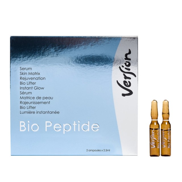 Version Bio Peptide Serum 2x2,5ml (24ωρος Ορός Προσώπου για Αναδόμηση & Άμεσης Σύσφιξης της Επιδερμίδας) 