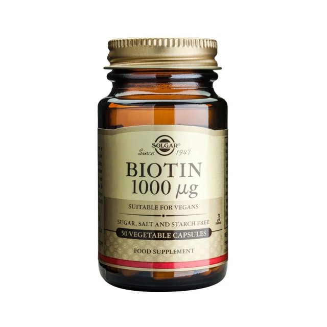 Solgar Biotin 1000mcg 50 Vegetarian Caps