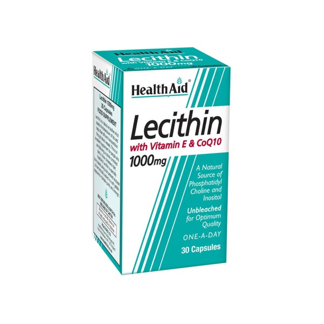 Health Aid Lecithin 1000mg & Natural Vitamin E 45iu & Coq10 10mg 30caps