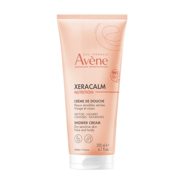 Avene Xeracalm Nutrition Shower Cream 200ml (Κρεμώδες Αφρόλουτρο Προσώπου & Σώματος για το Ευαίσθητο