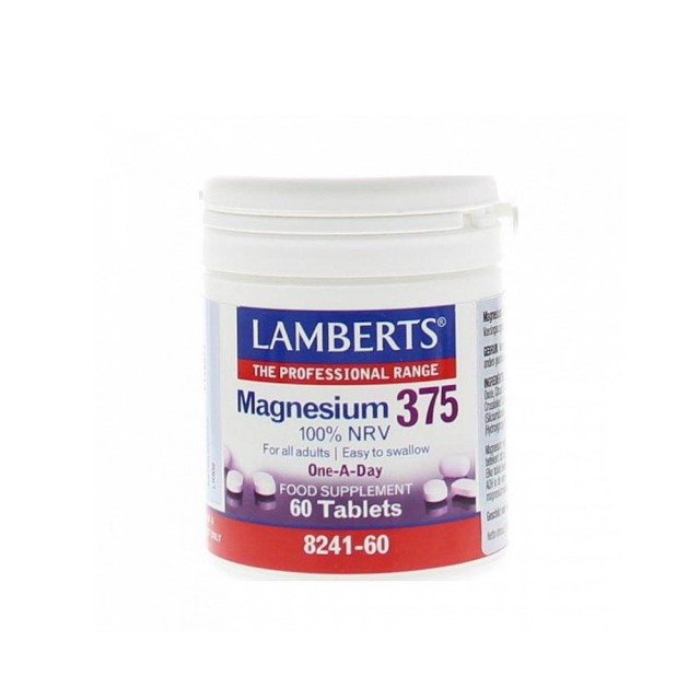 Lamberts Magnesium 375 60tabs (Συμπλήρωμα Διατροφής με 4 Σημαντικές Μορφές Αλάτων Μαγνησίου)