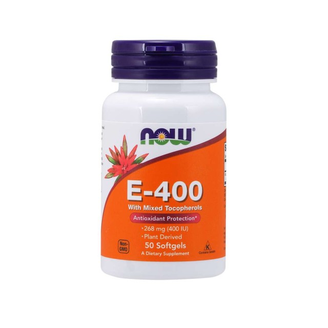 Now Foods Vitamin E 400iu 50softgels (Συμπλήρωμα Βιταμίνης Ε)