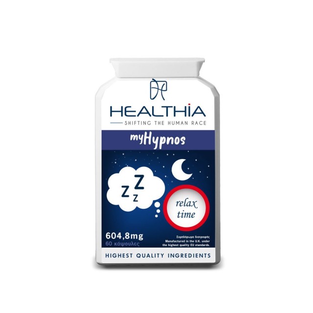 Healthia My Hypnos 604,8mg 60caps (Συμπλήρωμα Διατροφής για την Καταπολέμηση της Αϋπνίας, του Άγχους)