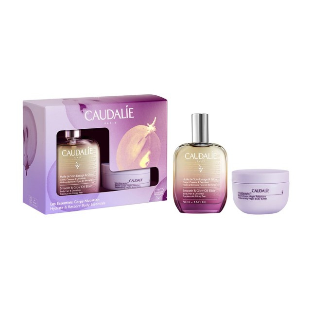 Caudalie SET Smooth & Glow Oil Elixir 50ml & ΔΩΡΟ Vinotherapist Replenishing Vegan Body Butter 40ml (ΣΕΤ Περιποίησης Σώματος)