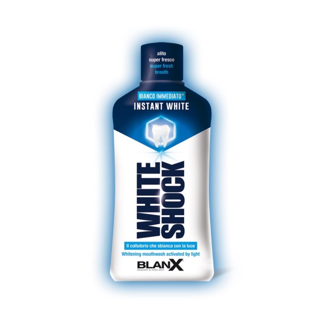 BlanX White Shock Instant White Mint Mouthwash 500ml (Στοματικό Διάλυμα για Λαμπερό Χαμόγελο) 