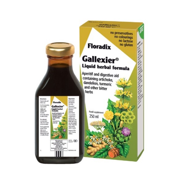 Floradix Gallexier Herbal Bitters 250ml (Συμπλήρωμα Διατροφής με Βρώσιμα Λαχανικά & Φρούτα)