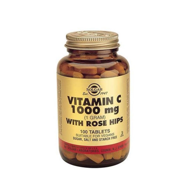 Solgar Rose Hips C 1000mg 100tabs (Βιταμίνη C)