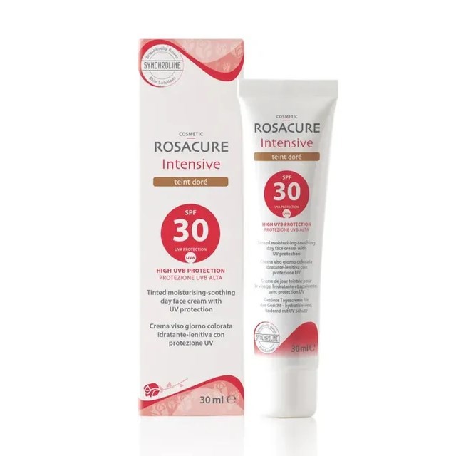 Synchroline Rosacure Intensive Cream Teint Dore 30ml (Κρέμα Προσώπου με Χρώμα & Αντηλιακή Προστασία για Ευαίσθητη Επιδερμίδα με Ερυθρότητα)