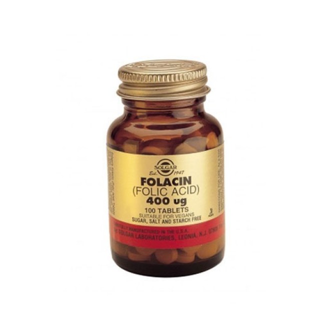 Solgar Folic Acid 400μg 100 tabs (Φυλλικό Οξύ)
