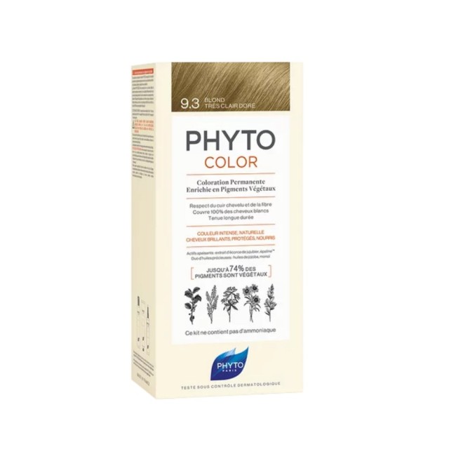 Phyto Phytocolor 9.3 Very Light Golden Blonde (Ξανθό Πολύ Ανοιχτό Χρυσό)