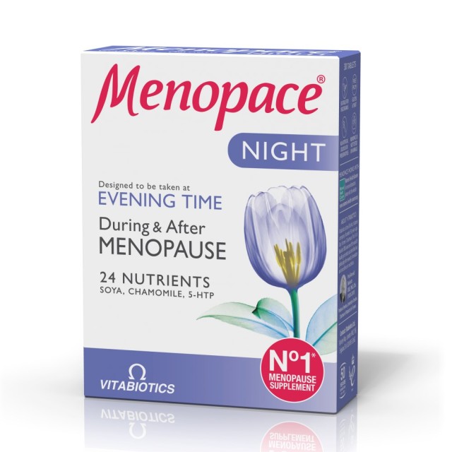 Vitabiotics Menopace Night 30tabs (Συμπλήρωμα Διατροφής Κατά των Συμπτωμάτων της Εμμηνόπαυσης)
