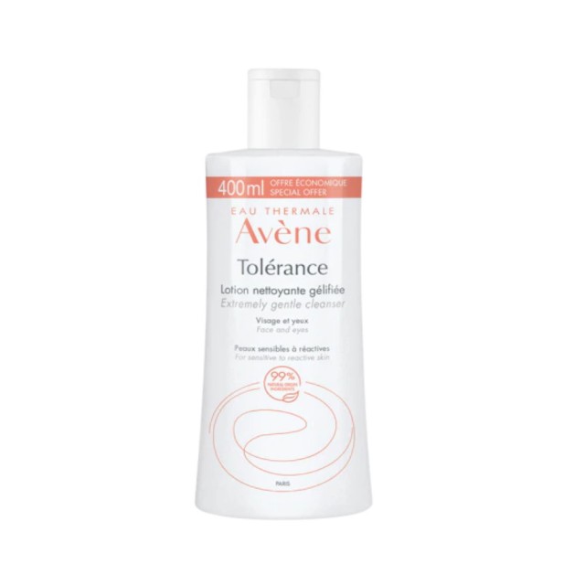 Avene Tolerance Extremely Gentle Cleanser Lotion 400ml (Λοσιόν Καθαρισμού σε Μορφή Γέλης για το Ευαίσθητο & Αλλεργικό Δέρμα)