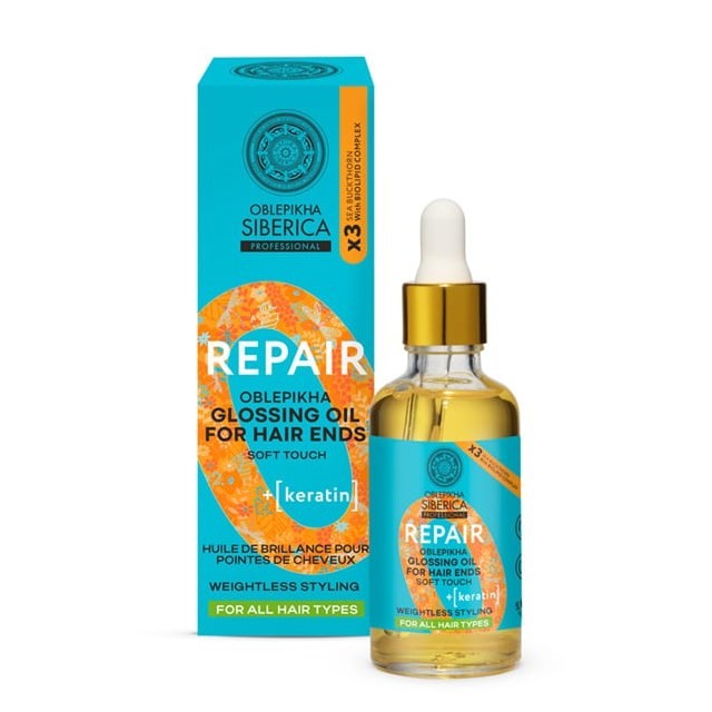 Natura Siberica Oblepikha O Professional Repair Oil 50ml (Λάδι Αναδόμησης Μαλλιών με 3x Ιπποφαές & Κερατίνη)
