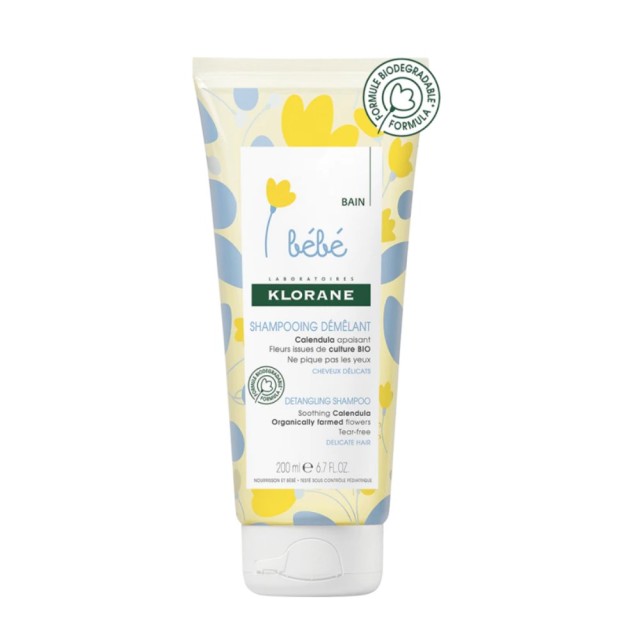 Klorane Bebe Detangling Shampoo 200ml (Βρεφικό Σαμπουάν για Εύκολο Ξέμπλεγμα με Καλέντουλα)