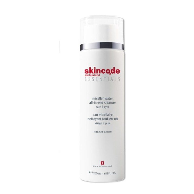 Skincode Essentials Micellar Water-All-In One Cleanser 200ml (Απαλό Νερό Καθαρισμού για Πρόσωπο & Μάτια)  