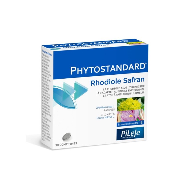 Pileje Phytostandard Rhodiole & Safran 30tabs (Συμπλήρωμα Διατροφής με Ροδιόλα & Σαφράν για Βελτίωση της Διάθεσης)